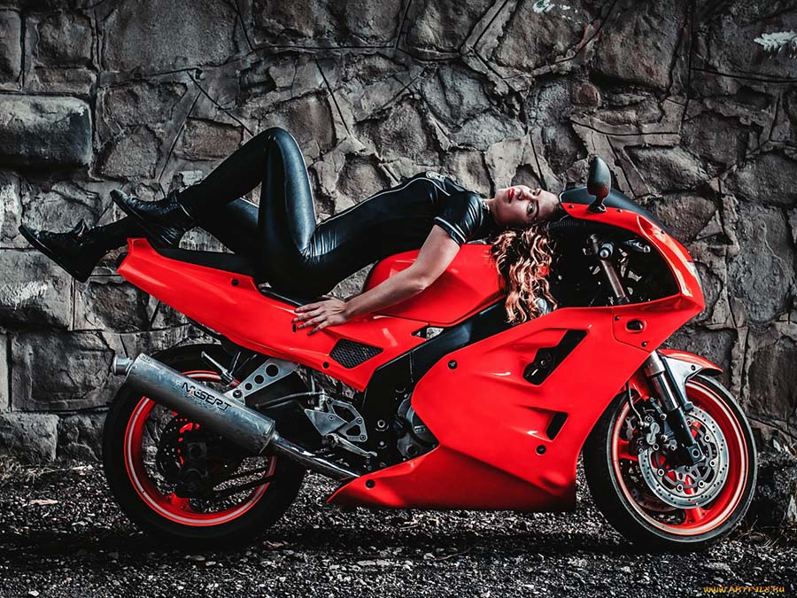 Beautiful girl Beautiful girls and motorcycles in Belgrade