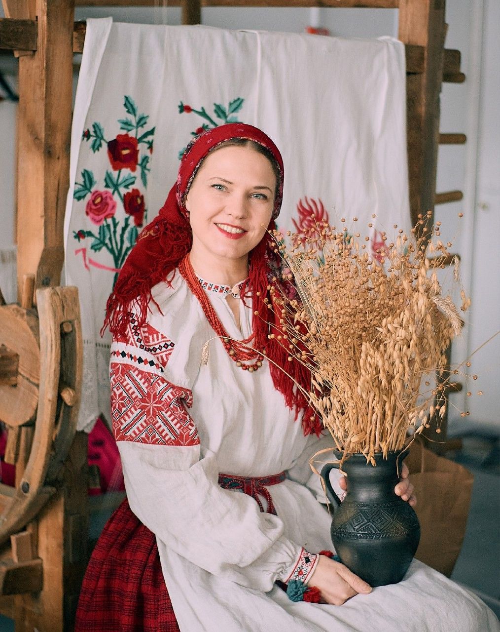Women in Slavic costumes in Belgrade